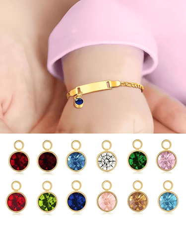 Customized Birthstone Bracelet for Baby -, Baby & Toddler Clothing Accessories , Drestiny , Australia, Boys, Bracelets, Canada, Girls, Gold, New Zealand, United Kingdom, United States , Drestiny , www.shopdrestiny.com